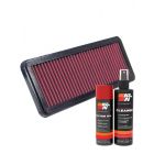 K&N Air Filter 33-2570 + Aerosol Recharge Kit