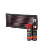 K&N Air Filter 33-2586 + Aerosol Recharge Kit