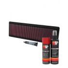 K&N Air Filter 33-2591 + Aerosol Recharge Kit