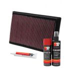 K&N Air Filter 33-2649 + Aerosol Recharge Kit