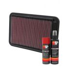 K&N Air Filter 33-2672 + Aerosol Recharge Kit
