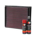 K&N Air Filter 33-2675 + Aerosol Recharge Kit