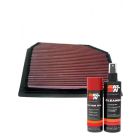 K&N Air Filter 33-2731 + Aerosol Recharge Kit