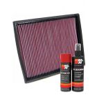 K&N Air Filter 33-2787 + Aerosol Recharge Kit