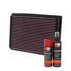 K&N Air Filter 33-2804 + Aerosol Recharge Kit
