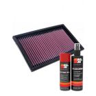 K&N Air Filter 33-2824 + Aerosol Recharge Kit