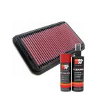 K&N Air Filter 33-2826 + Aerosol Recharge Kit