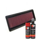 K&N Air Filter 33-2847 + Aerosol Recharge Kit