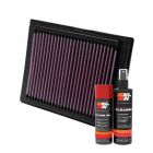 K&N Air Filter 33-2853 + Aerosol Recharge Kit