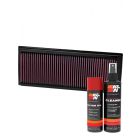 K&N Air Filter 33-2865 + Aerosol Recharge Kit
