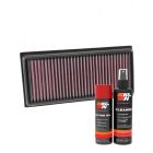 K&N Air Filter 33-2881 + Aerosol Recharge Kit