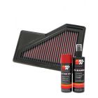 K&N Air Filter 33-2885 + Aerosol Recharge Kit