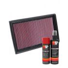 K&N Air Filter 33-2886 + Aerosol Recharge Kit