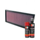 K&N Air Filter 33-2915 + Aerosol Recharge Kit