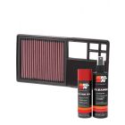 K&N Air Filter 33-2920 + Aerosol Recharge Kit