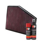 K&N Air Filter 33-2943 + Aerosol Recharge Kit