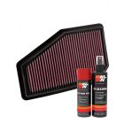 K&N Air Filter 33-2948 + Aerosol Recharge Kit