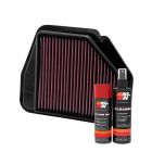 K&N Air Filter 33-2956 + Aerosol Recharge Kit