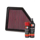 K&N Air Filter 33-2958 + Aerosol Recharge Kit