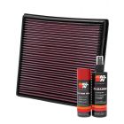 K&N Air Filter 33-2964 + Aerosol Recharge Kit