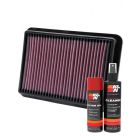 K&N Air Filter 33-2980 + Aerosol Recharge Kit
