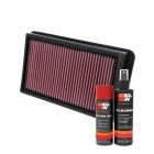 K&N Air Filter 33-2987 + Aerosol Recharge Kit