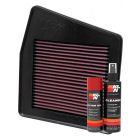 K&N Air Filter 33-3003 + Aerosol Recharge Kit