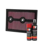 K&N Air Filter 33-3004 + Aerosol Recharge Kit