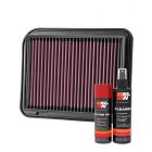 K&N Air Filter 33-3015 + Aerosol Recharge Kit