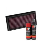 K&N Air Filter 33-3016 + Aerosol Recharge Kit