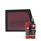 K&N Air Filter 33-3025 + Aerosol Recharge Kit