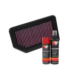K&N Air Filter 33-3030 + Aerosol Recharge Kit