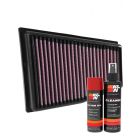 K&N Air Filter 33-3031 + Aerosol Recharge Kit