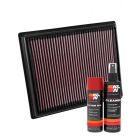 K&N Air Filter 33-3035 + Aerosol Recharge Kit