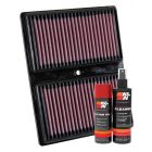 K&N Air Filter 33-3037 + Aerosol Recharge Kit
