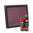 K&N Air Filter 33-3040 + Aerosol Recharge Kit
