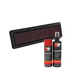 K&N Air Filter 33-3049 + Aerosol Recharge Kit