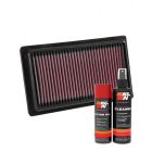 K&N Air Filter 33-3052 + Aerosol Recharge Kit