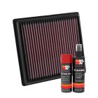 K&N Air Filter 33-3060 + Aerosol Recharge Kit