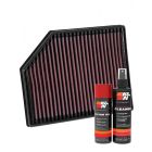 K&N Air Filter 33-3065 + Aerosol Recharge Kit