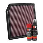 K&N Air Filter 33-3069 + Aerosol Recharge Kit