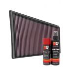 K&N Air Filter 33-3078 + Aerosol Recharge Kit
