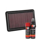 K&N Air Filter 33-3094 + Aerosol Recharge Kit