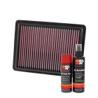 K&N Air Filter 33-3096 + Aerosol Recharge Kit