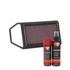 K&N Air Filter 33-3114 + Aerosol Recharge Kit