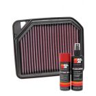 K&N Air Filter 33-3137 + Aerosol Recharge Kit