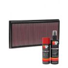 K&N Air Filter 33-3141 + Aerosol Recharge Kit