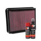 K&N Air Filter 33-3143 + Aerosol Recharge Kit