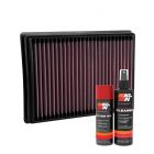 K&N Air Filter 33-3152 + Aerosol Recharge Kit