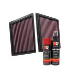 K&N Air Filter 33-3153 + Aerosol Recharge Kit